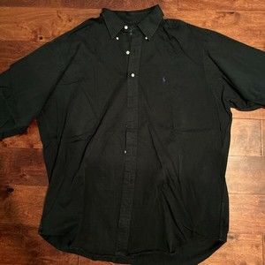 Polo Ralph Lauren Men's BLAKE Long Sleeve Button-Down Shirt Black Size XL